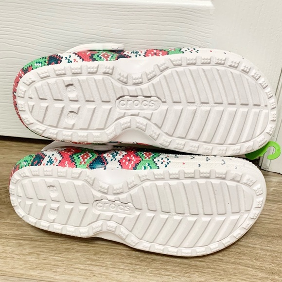 Crocs Classic Lined Holiday Charm Clog - Christmas White - Womens 10 - M8 - NEW - Picture 7 of 9